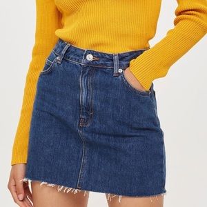 Topshop Motto Denim Skirt
